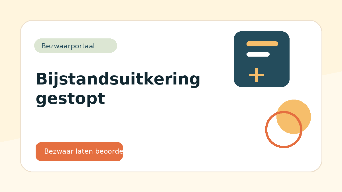 bijstandsuitkering gestopt